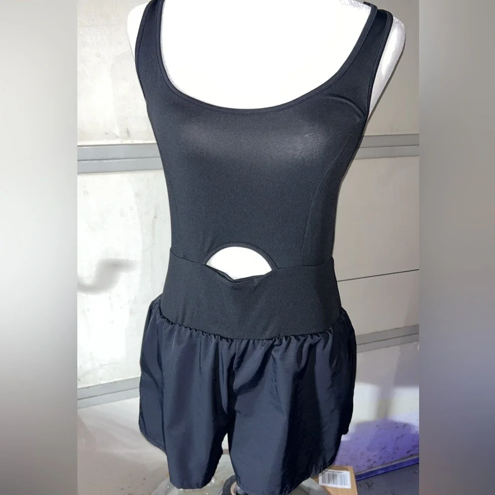 Black Cutout One-Piece workout piece